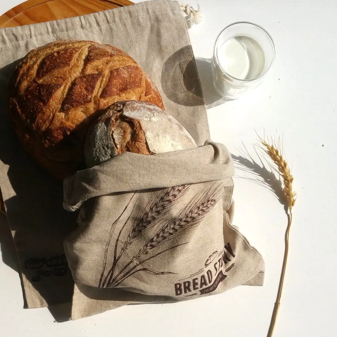 Cotton linen bread bag
