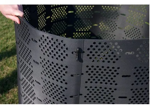 Geobin compost bin key and latch mechanism