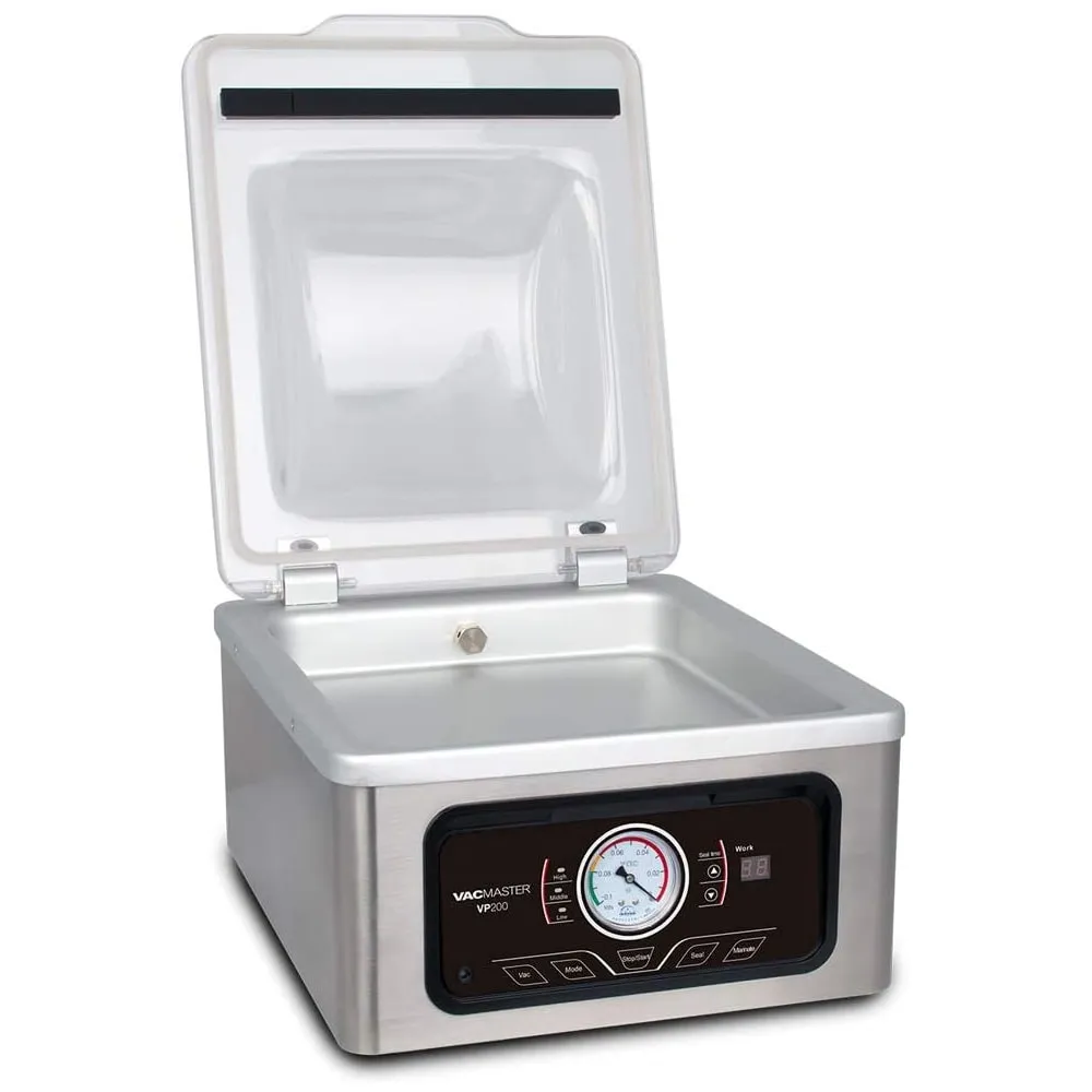 VacMaster VP200 with lid fully open