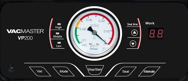 VacMaster VP200 control panel